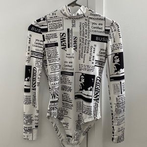 Newspaper Bodysuit